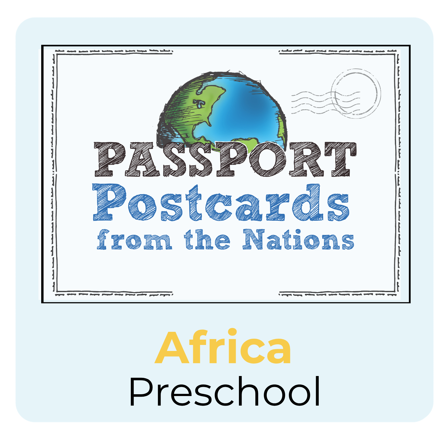 Passport Postcards for Preschool from Africa