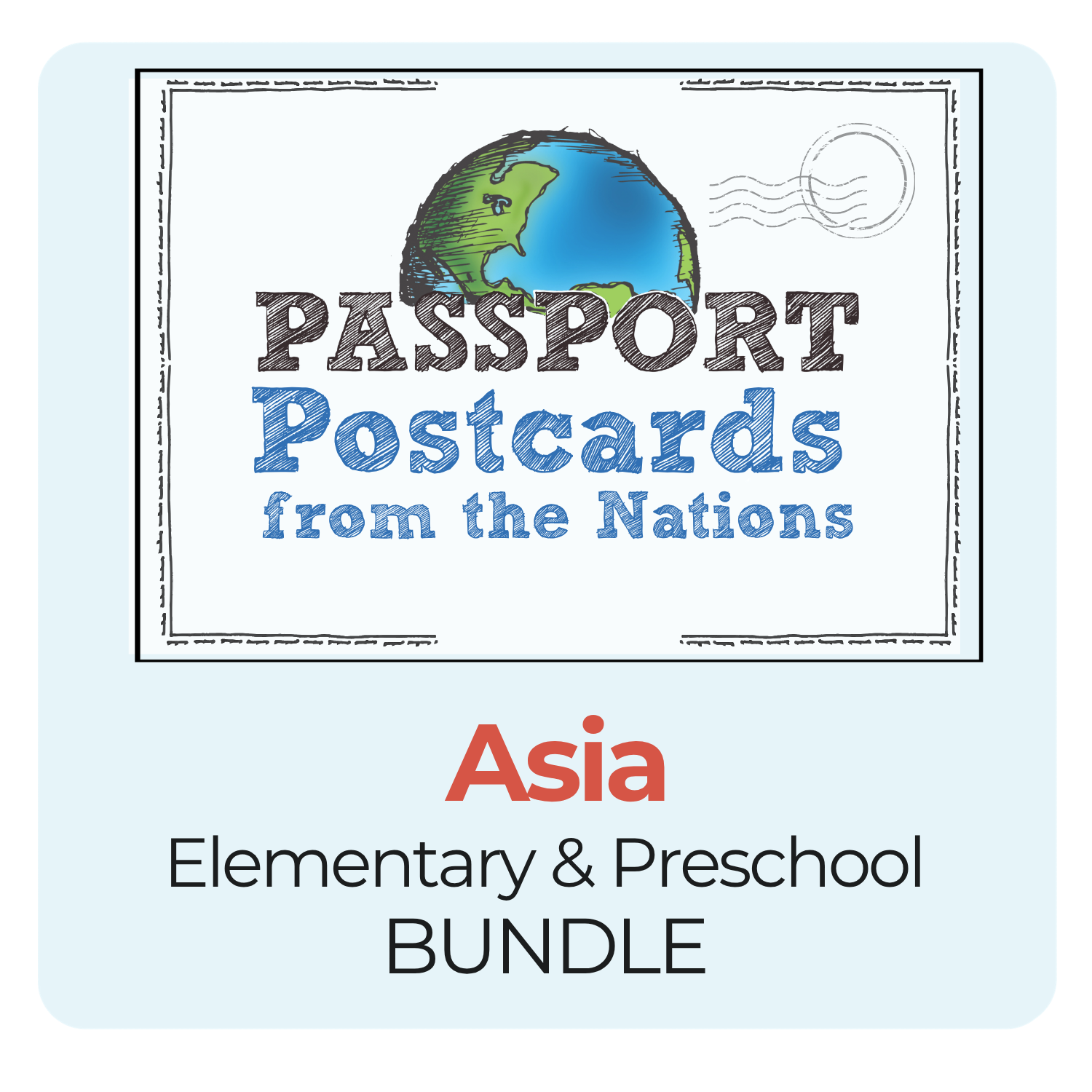 Passport Postcards from Asia Elementary & Preschool Bundle