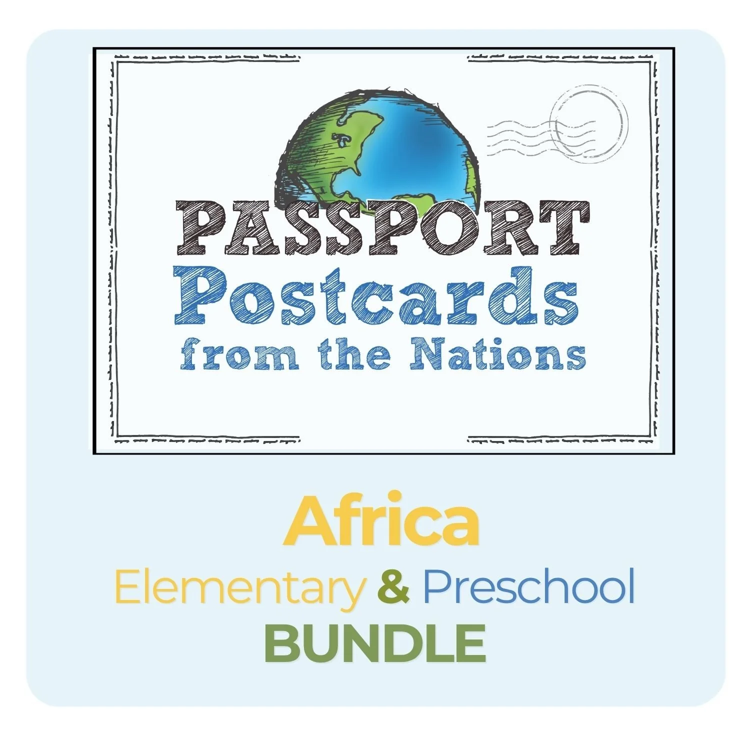 Passport Postcards from Africa Elementary & Preschool Bundle