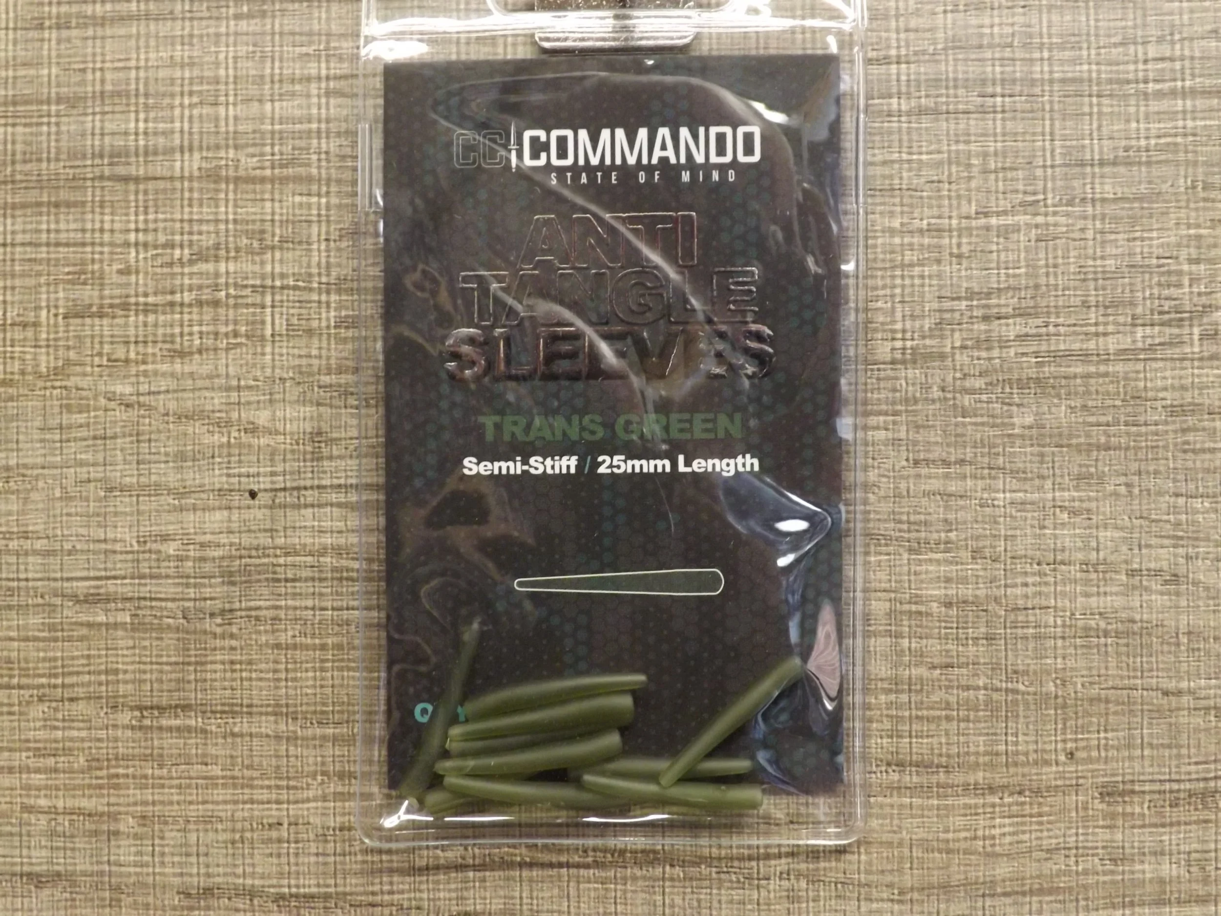 Commando Anti Tangle Sleeves Green Short Semi Stiff 25mm
