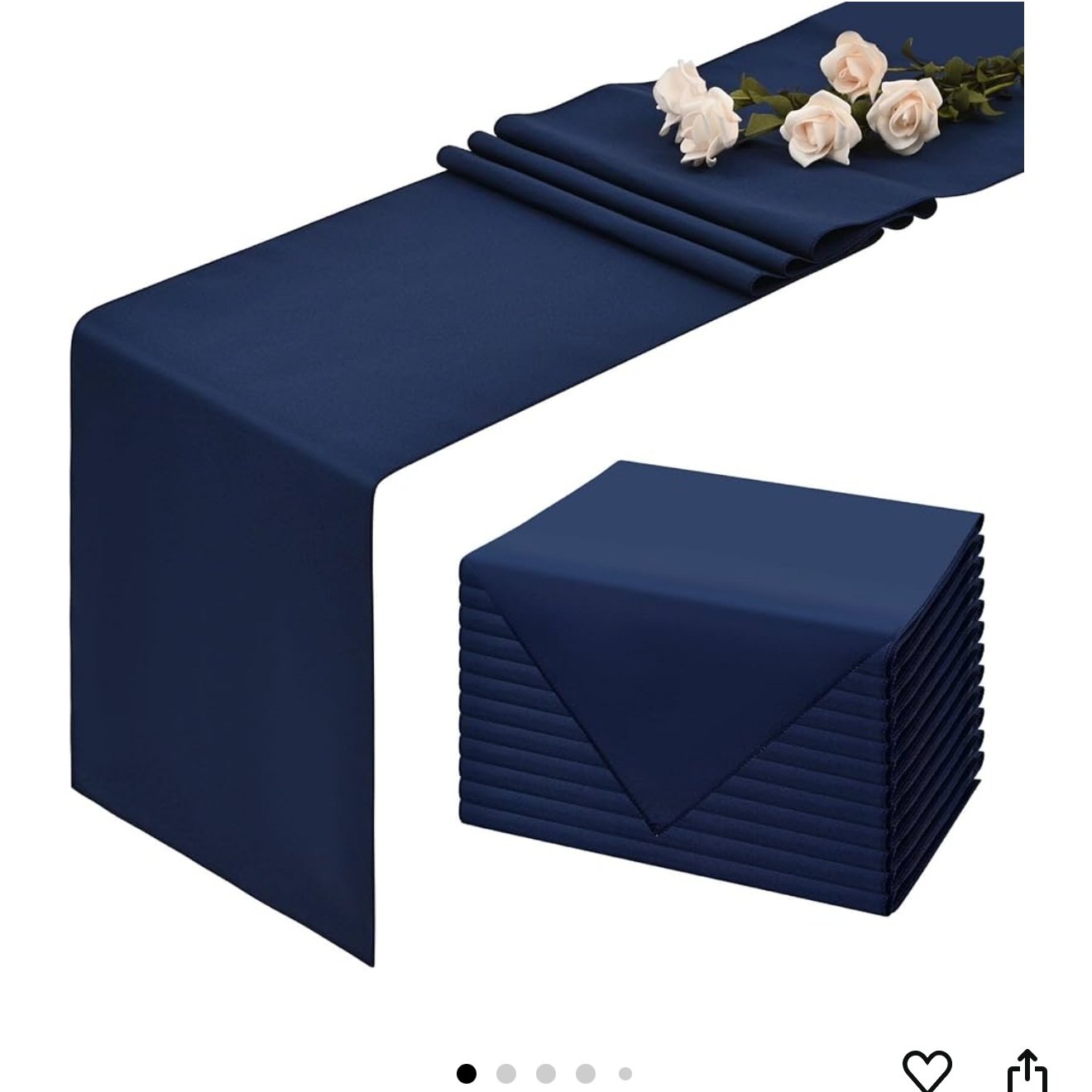 Navy Polyester Table Runner 14 x 108 inch (19) Polyester Table Runner - for Weddings, Events, and various parties