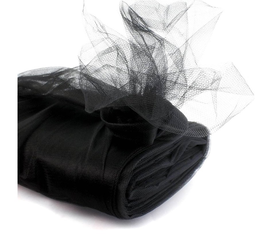 Black fabric Tulle Roll 54 Inch by 40 Yards (120 ft)