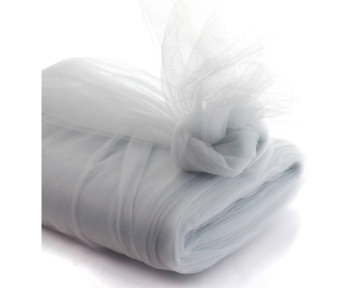 Gray fabric Tulle Roll 54 Inch by 40 Yards (120 ft)
