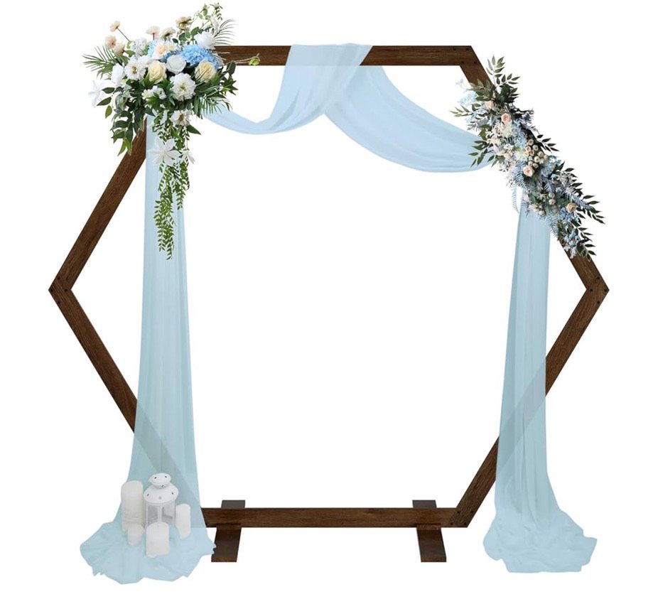 Wooden Wedding Hexagon Wedding Arch $30.00 Rental