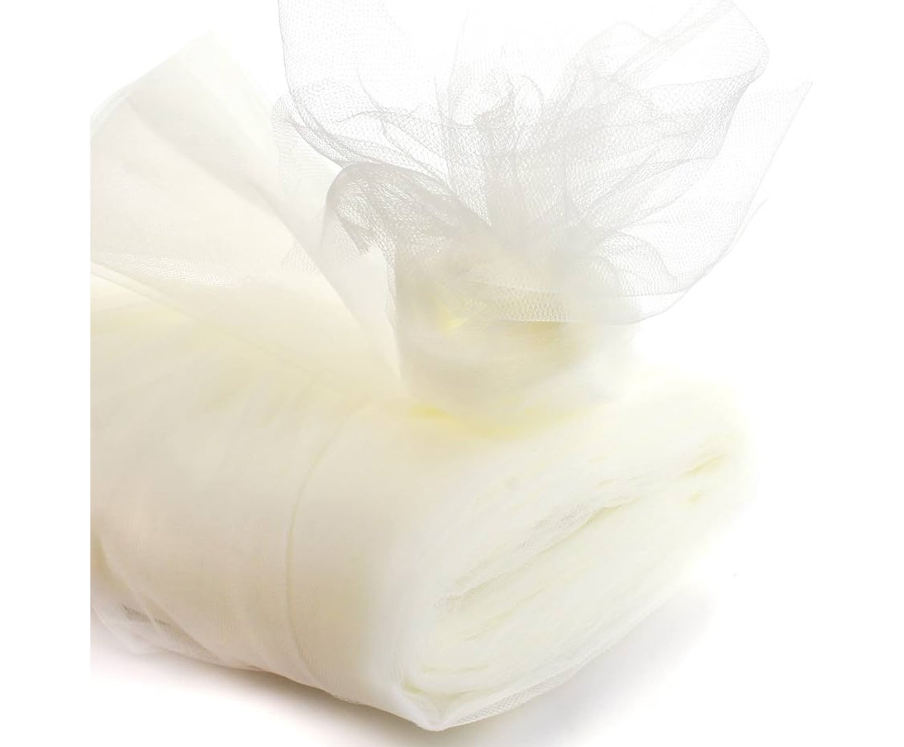 Ivory fabric Tulle Roll 54 Inch by 40 Yards (120 ft)