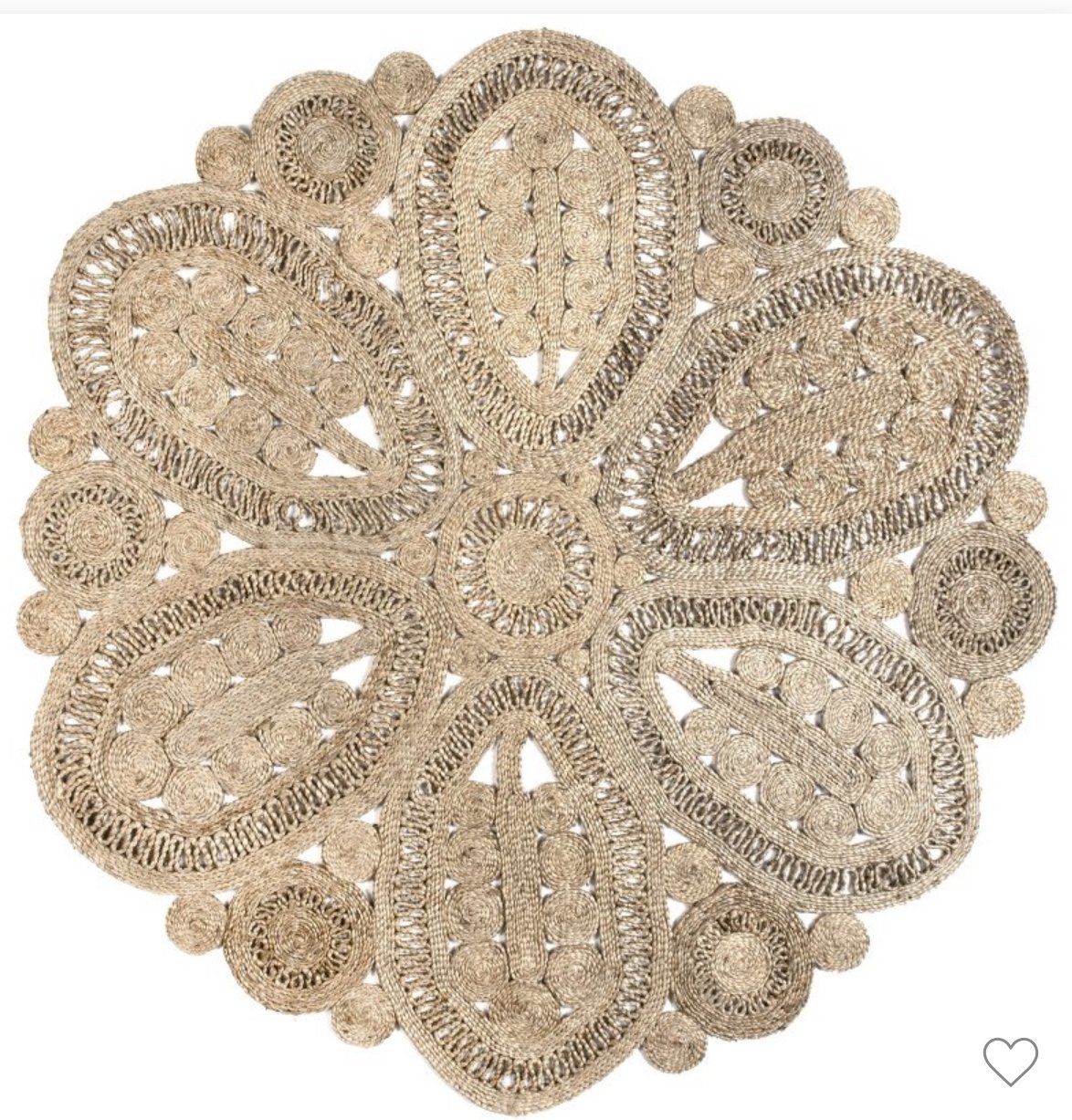Boho 8Ft neutral Rug $100.00 rental