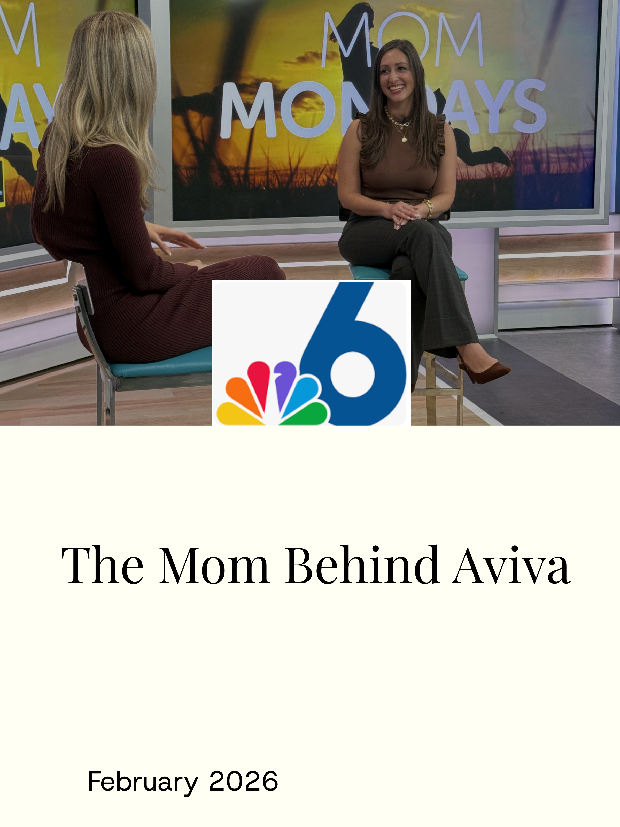 Amy Briggs, founder of Aviva, featured on NBC 6 in “The Mom Behind Aviva”