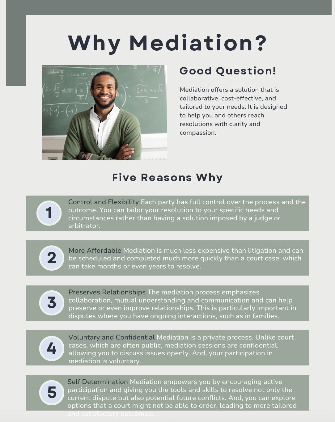 Why Mediation