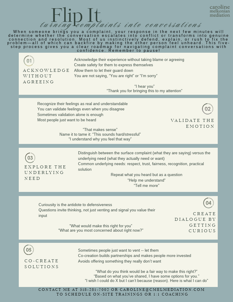 difficult conversations handout