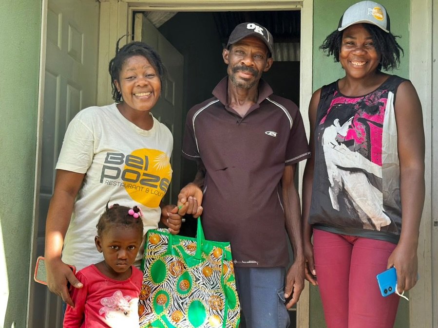 This week, God moved through our restaurant Bel Poze. 

Because of the profits from the restaurant, we were able to bless two of our neighbors, Mariline and D&eacute;sir&eacute; with food and support.

D&eacute;sir&eacute; is a father of four with no