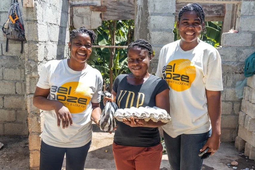 This week, before Good Friday, the B&egrave;l Poze team visited three families, sharing simple gifts, eggs, chocolate, garlic, and other ingredients that hold deep meaning in Haitian tradition.

On Good Friday morning, families gather to eat eggs wit