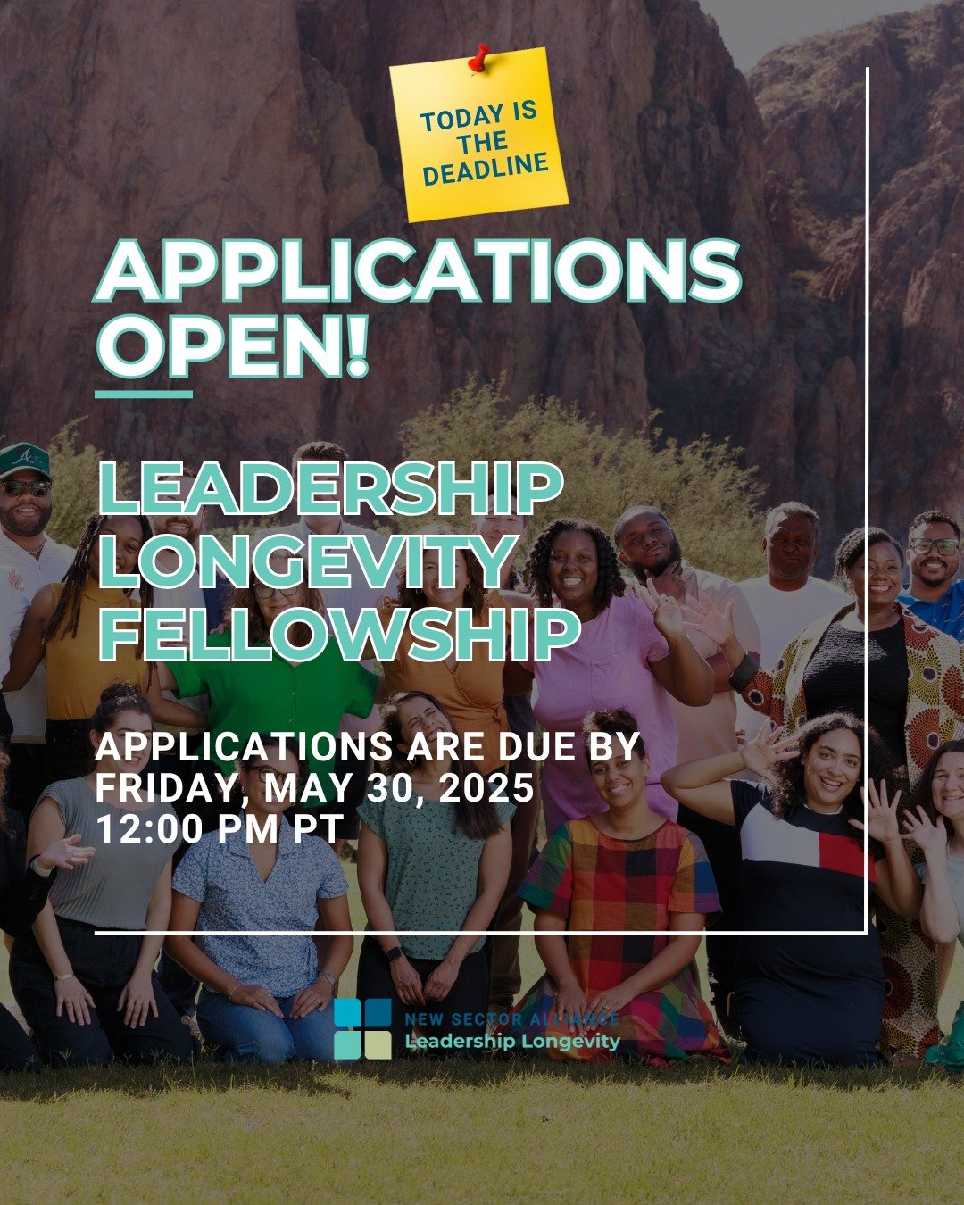 🚨 DEADLINE TODAY! 🚨 Don&rsquo;t wait. Apply now ⤵ https://docs.google.com/forms/d/e/1FAIpQLScx7gq7-RJZtnrPWJlKi32o4c7L8pZAZlIg

Time is almost up to apply for the 2025&ndash;2026 National Leadership Longevity Fellowship from New Sector Alliance!

A