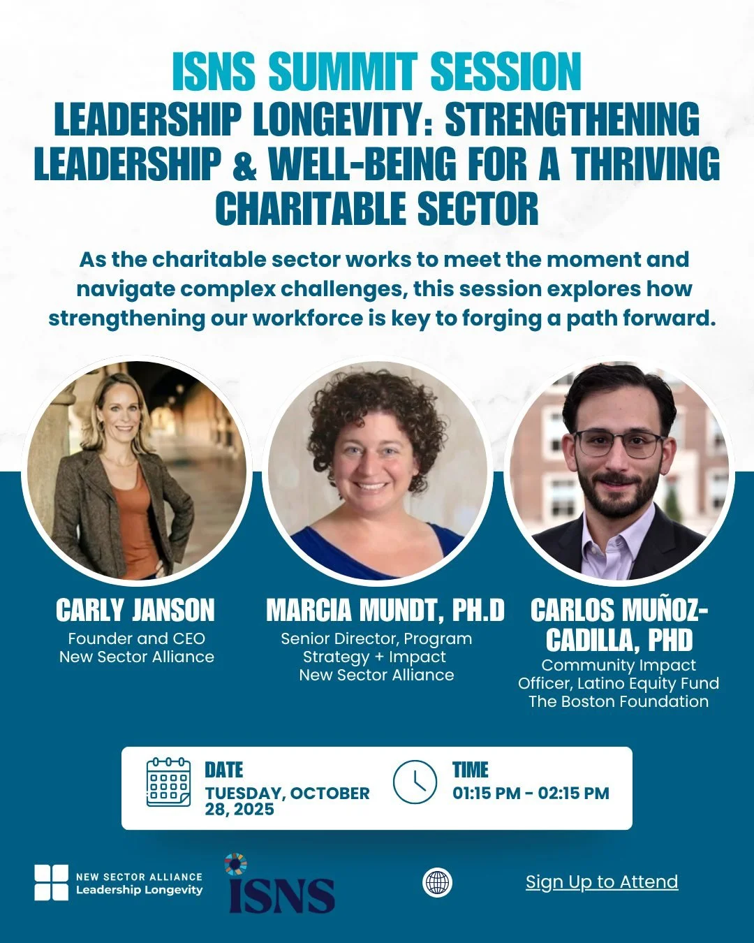 🌟 We’re speaking at the Independent Sector National Summit 2025! Join us for our session: “Leadership Longevity: Strengthening Leadership & Well-Being for a Thriving Charitable Sector” — on Tuesday, October 28.
🗣 Speake