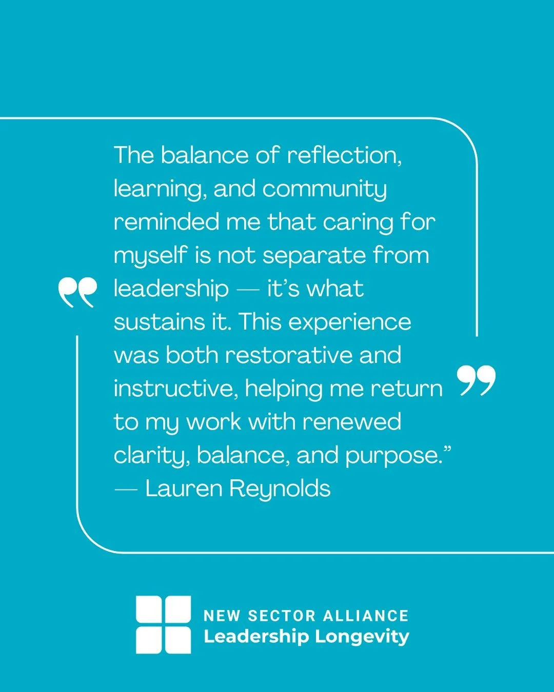🌱✨ Leadership that lasts starts with well-being. This is the heart of New Sector&rsquo;s Leadership Longevity Fellowship, an experience designed to help mission-driven leaders restore their energy, deepen their impact, and return to their work with 