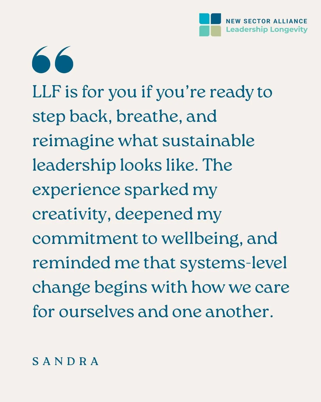 The Leadership Longevity Fellowship is designed for leaders who want to sustain their impact - not burn out in pursuit of it. Through science-backed wellbeing practices, meaningful peer connection, and intentional space to reflect, LLF helps leaders 
