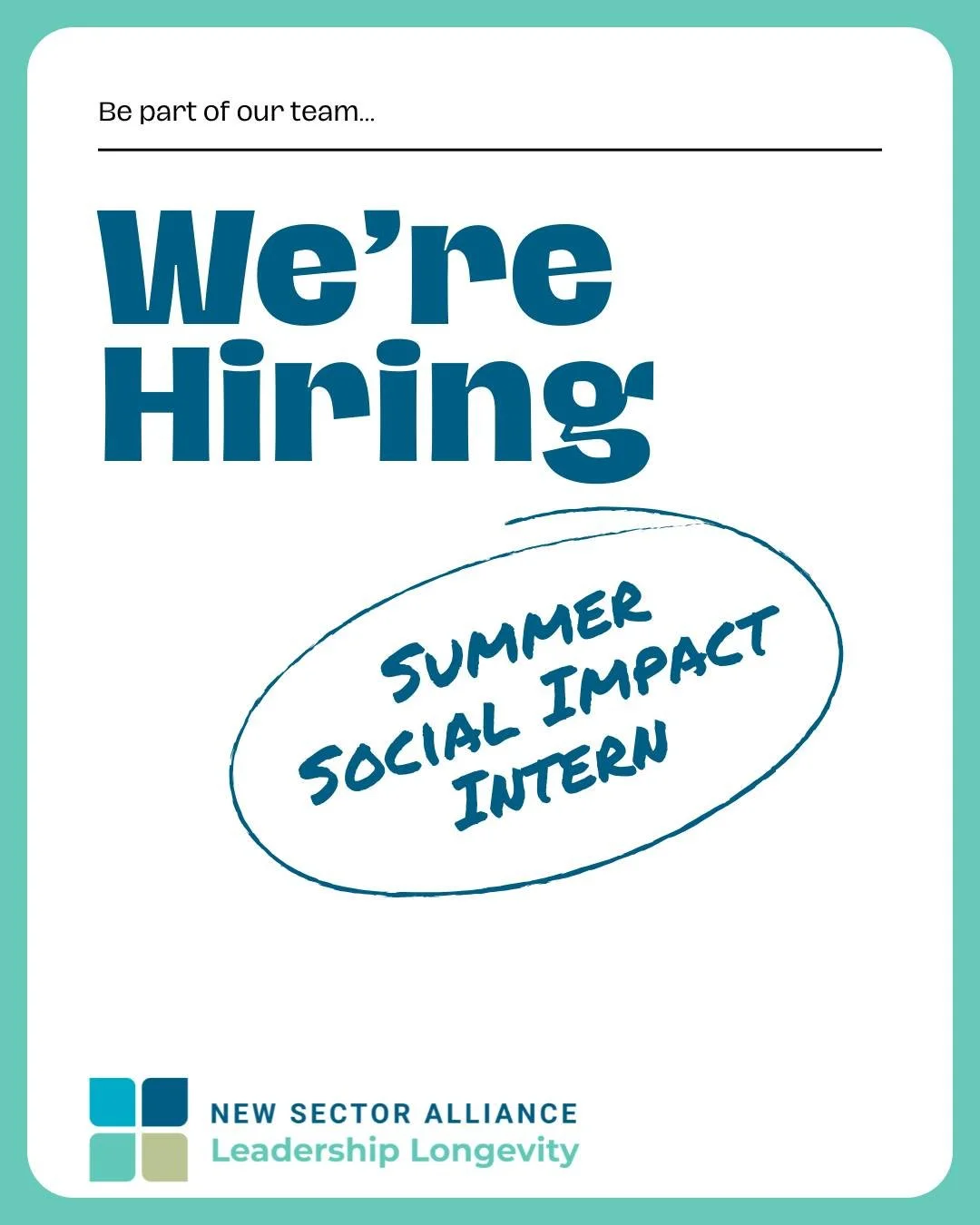 🚨🌿 Summer internship opportunity &mdash; apply now! Looking to build real-world experience in the social impact space? We are hiring a Summer Associate (Boston, hybrid)!

As a Summer Associate, you&rsquo;ll work on mission-critical projects support