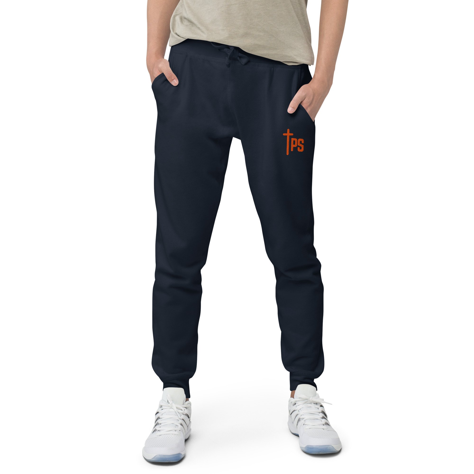 unisex-fleece-sweatpants-navy-blazer-front-67536b262c1e0.jpg