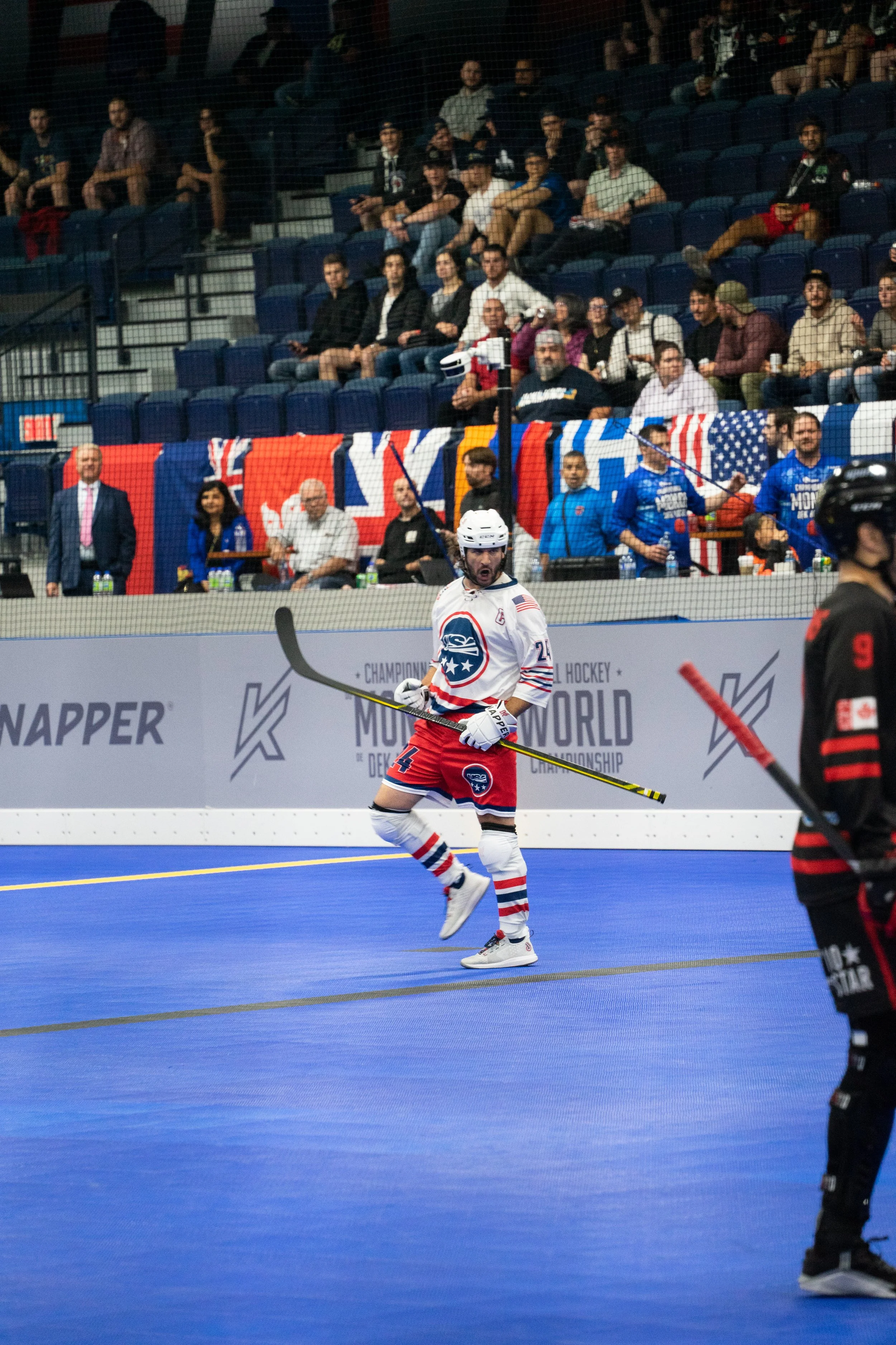 Men's Captain Jonny Ruiz pots the first goal of the tournament in 2022