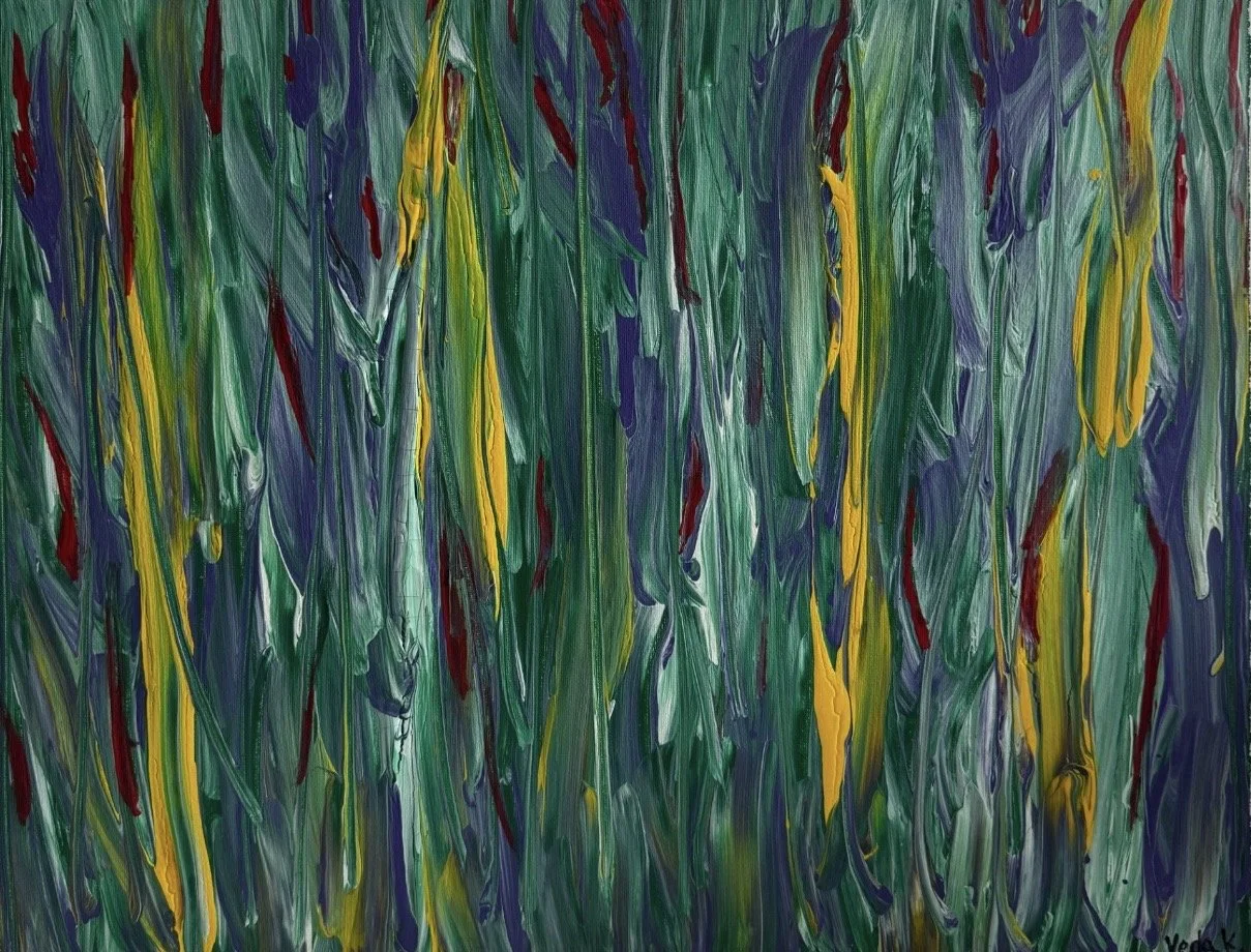 Safe, but Not Free, 2024 - Acrylic on canvas, 16 x 20 in.