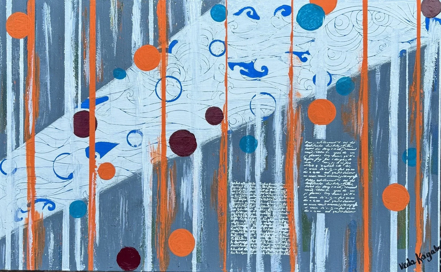 Cartography of Memory, 2026 - Acrylic on canvas, 30 x 48 in.