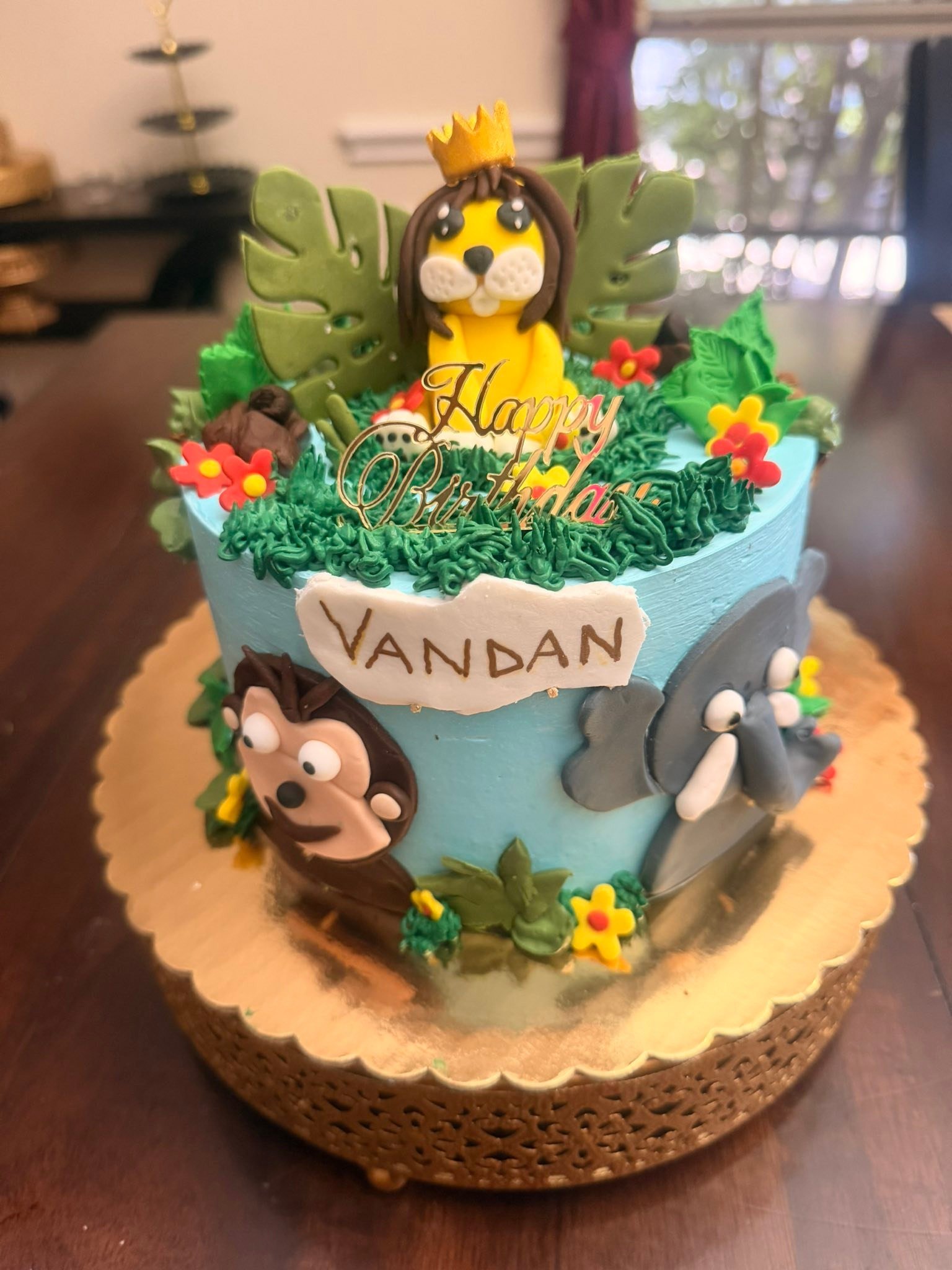 Edible Topper Animal theme cake 🎂🎂