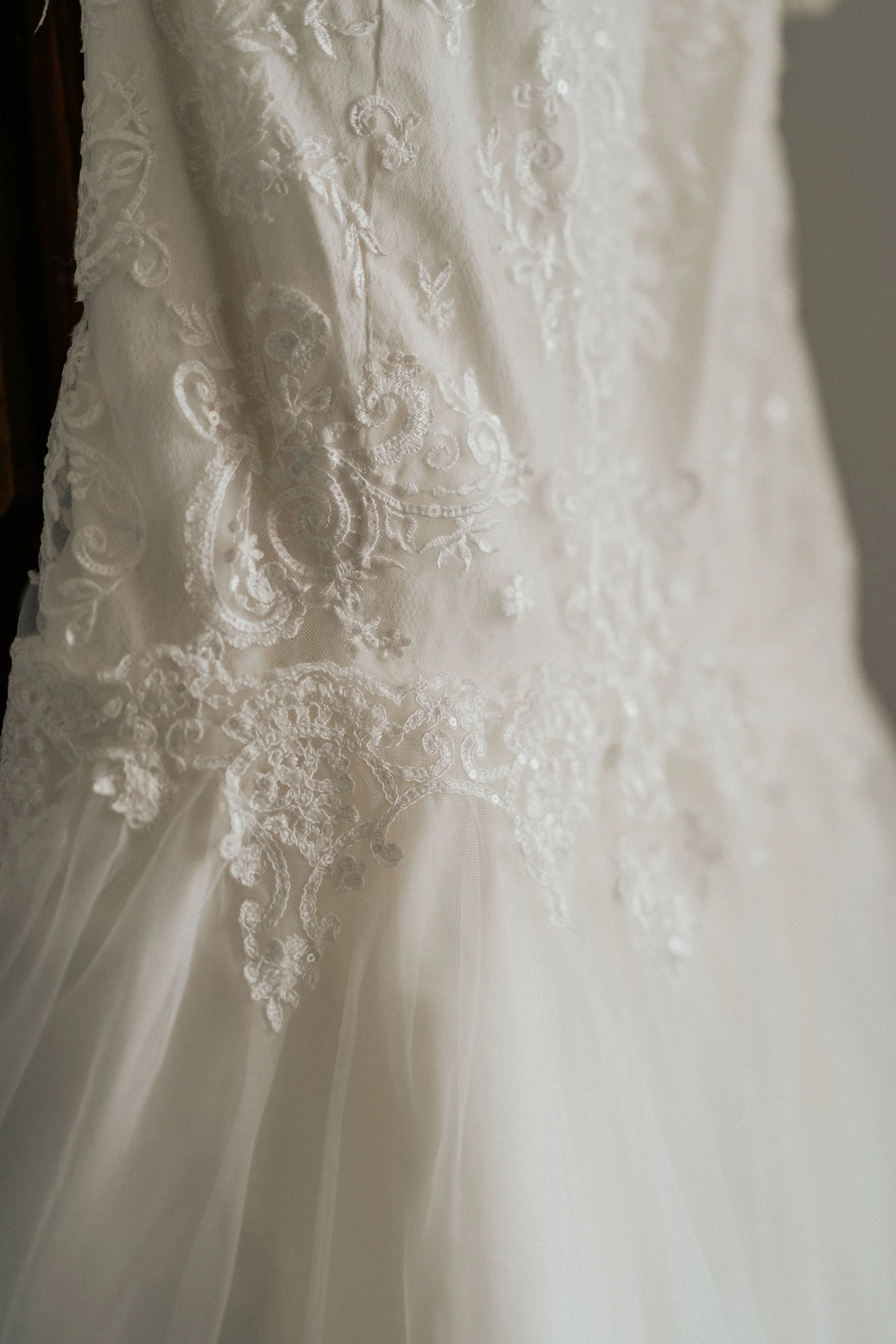 Richmond Hill GA bride wedding gown detailed shot luxury bridal dress texture cinematic wedding photography by ARG Foto