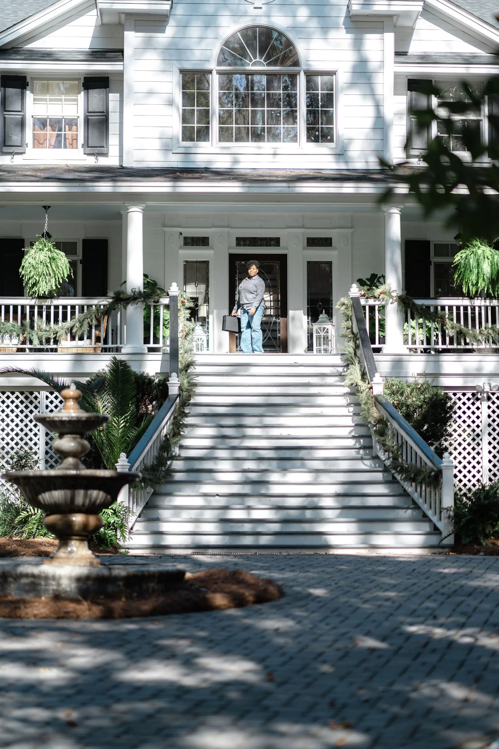 The Mackey House Savannah GA garden and oak tree ceremony space during brand photography shoot by ARG Foto