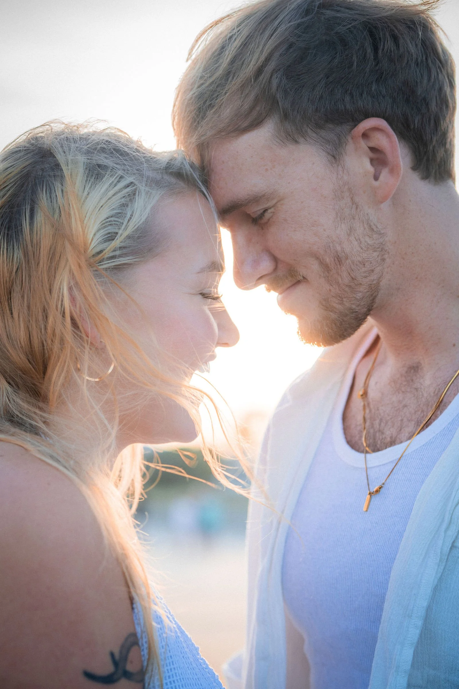 newly engaged couple close up romantic shot hilton head sc.jpg
