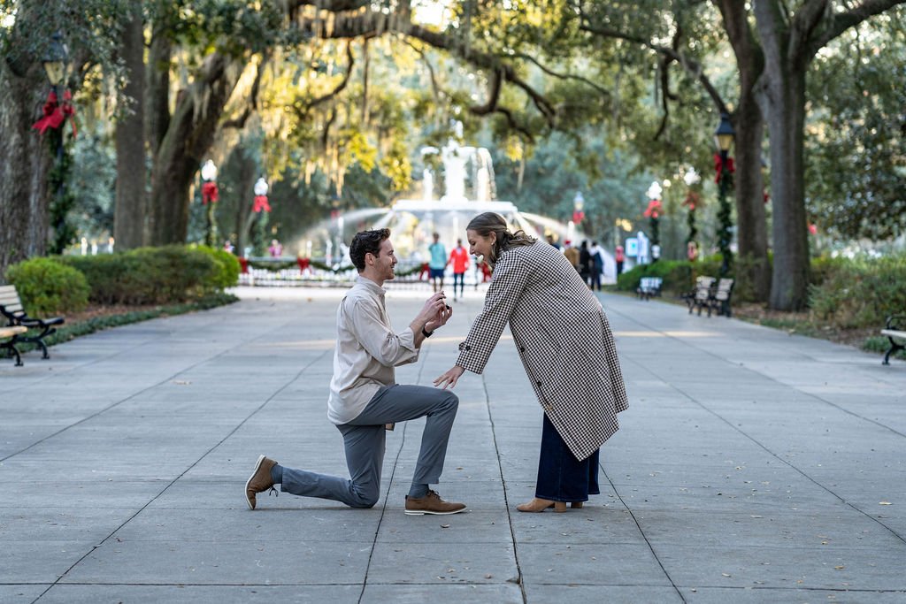 The Forsyth Fountain Promenade Proposal - Savannah Surprise Proposal