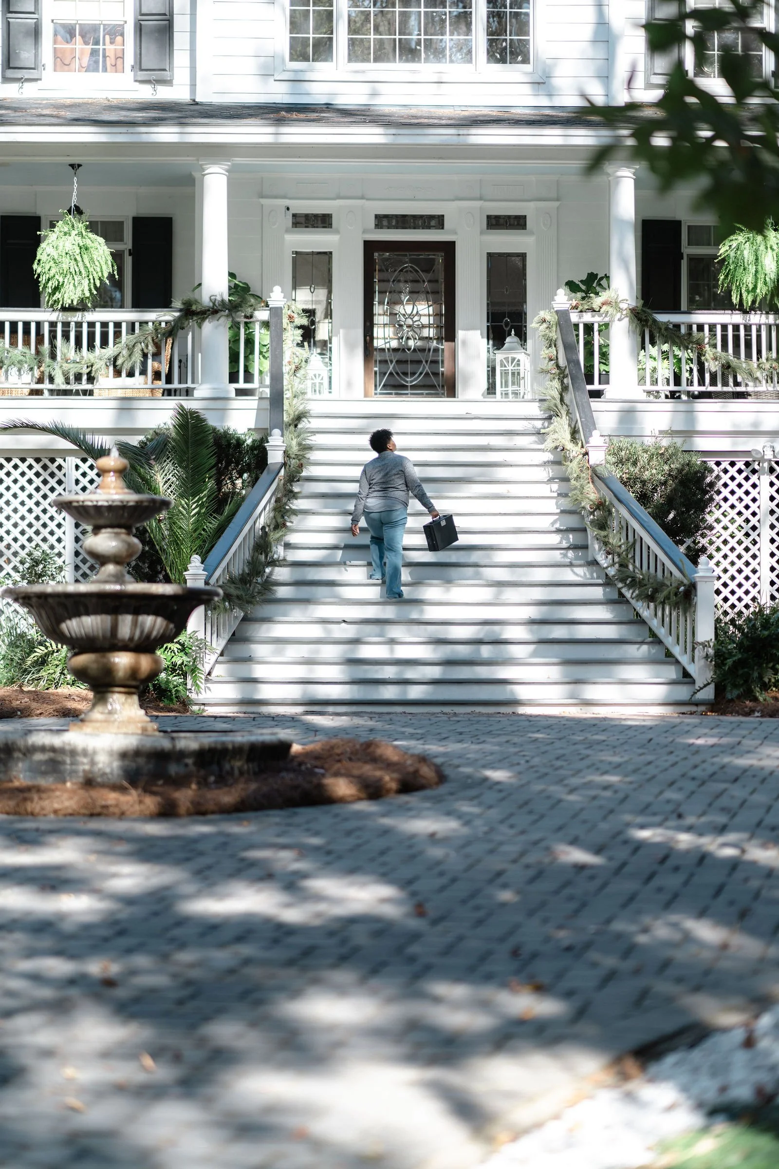 The Mackey House Savannah GA garden and oak tree ceremony space during brand photography shoot by ARG Foto