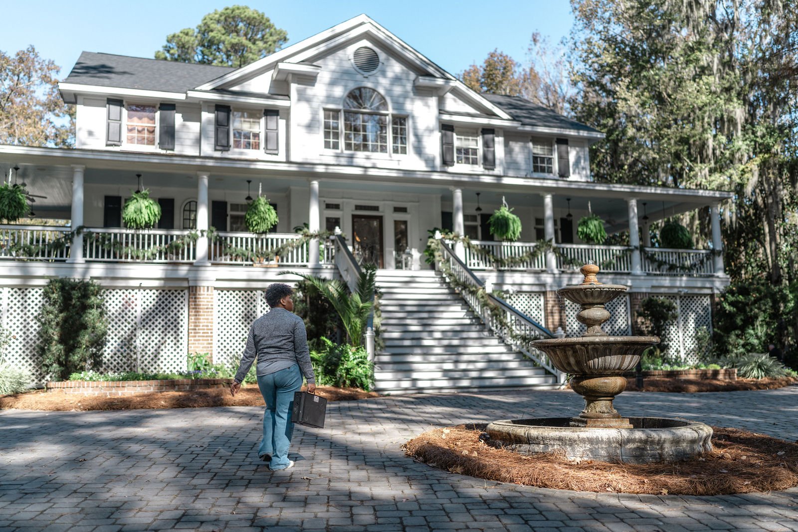 The Mackey House Savannah GA garden and oak tree ceremony space during brand photography shoot by ARG Foto