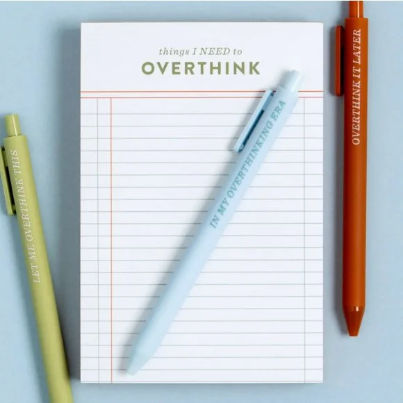 For when your brain won&rsquo;t quit, give it a place to land 📝 Whether it&rsquo;s a to-do, a late-night idea, or something you&rsquo;ll definitely spiral about later, this little notepad has you covered.
⠀
💡 4x6" &mdash; small, mighty, and ea