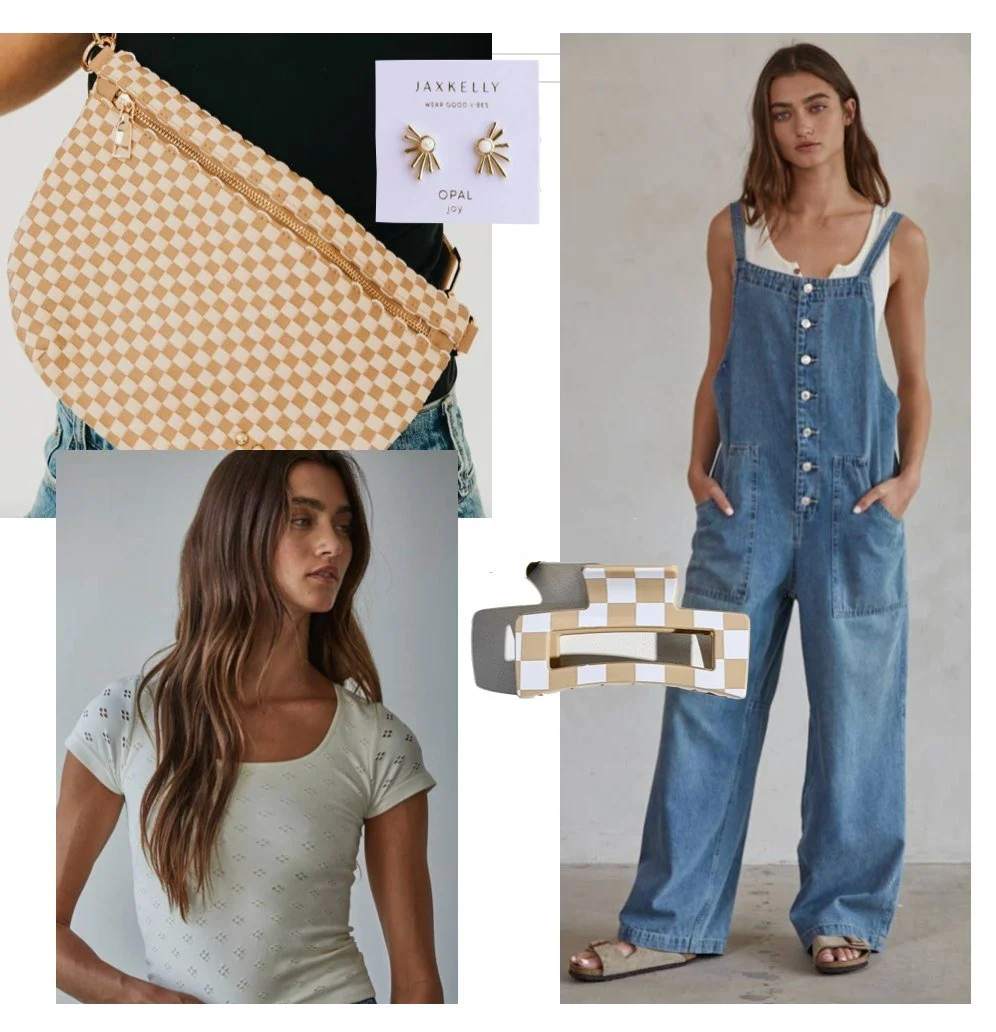 An easy outfit that still feels completely put together. We&rsquo;re leaning into soft textures, relaxed denim, and those warm neutral accessories that quietly elevate everything. This is the kind of look that works for real life&mdash;school drop-of