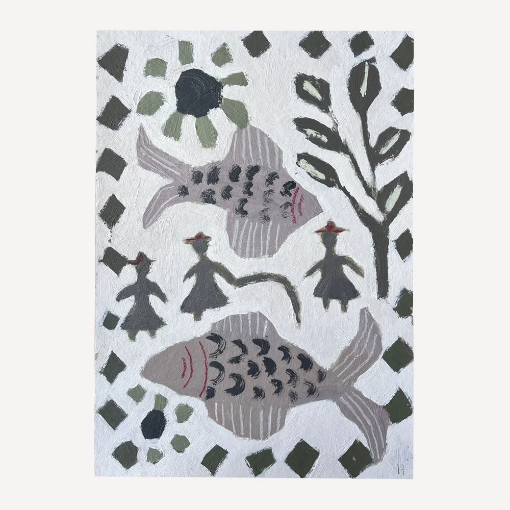 Fish under the trees.