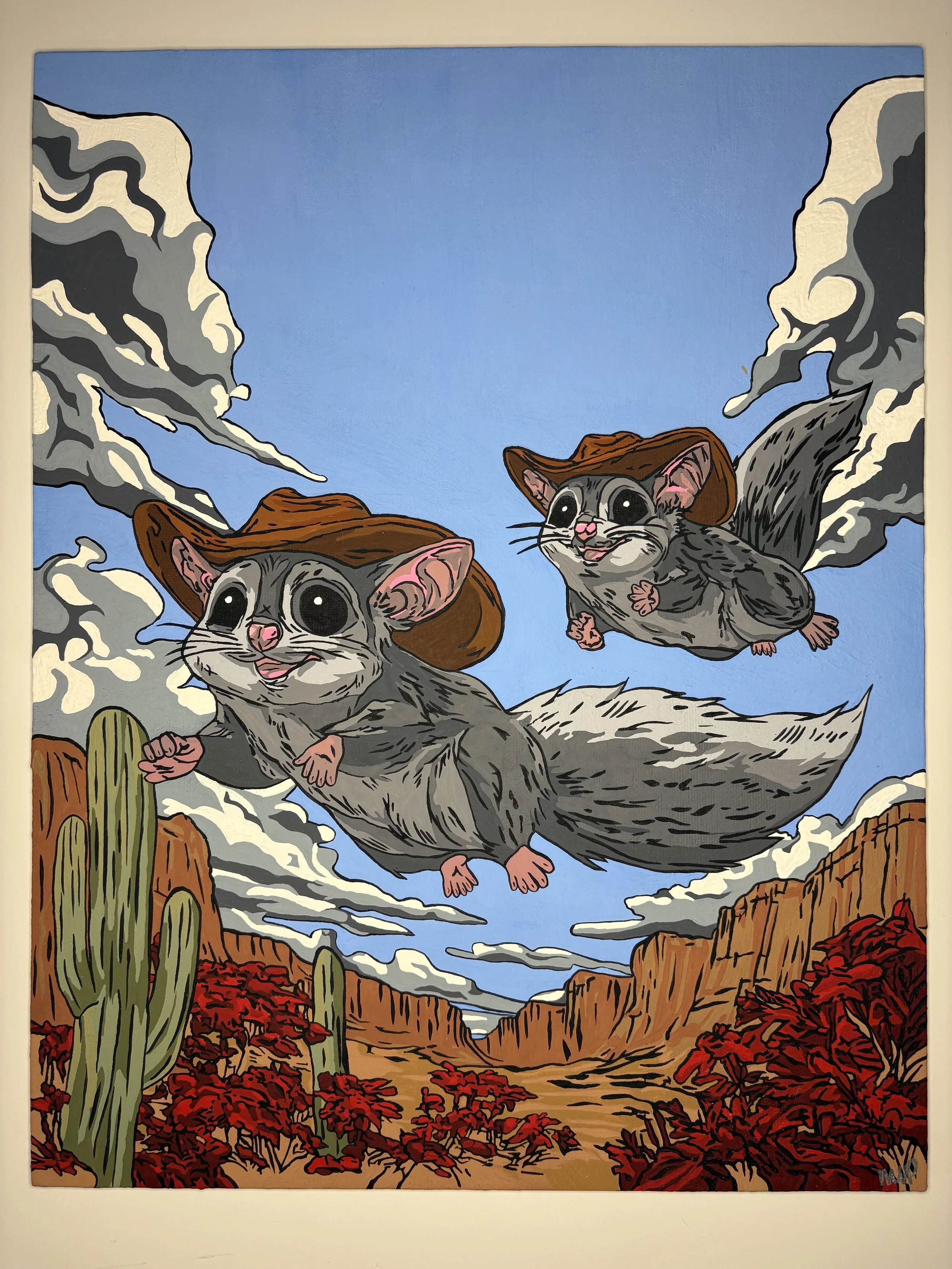 Lucifer and Crowley Heckler Original Painting