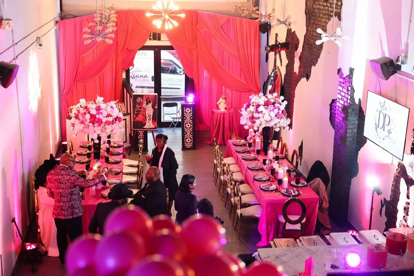 Looking for an intimate space that makes hosting easy?

Elevate is a creative event space for celebrations of up to 70 guests. Decor, cleaning, and staff are included, with optional add ons available. Bring your vision, or let us handle everything fo