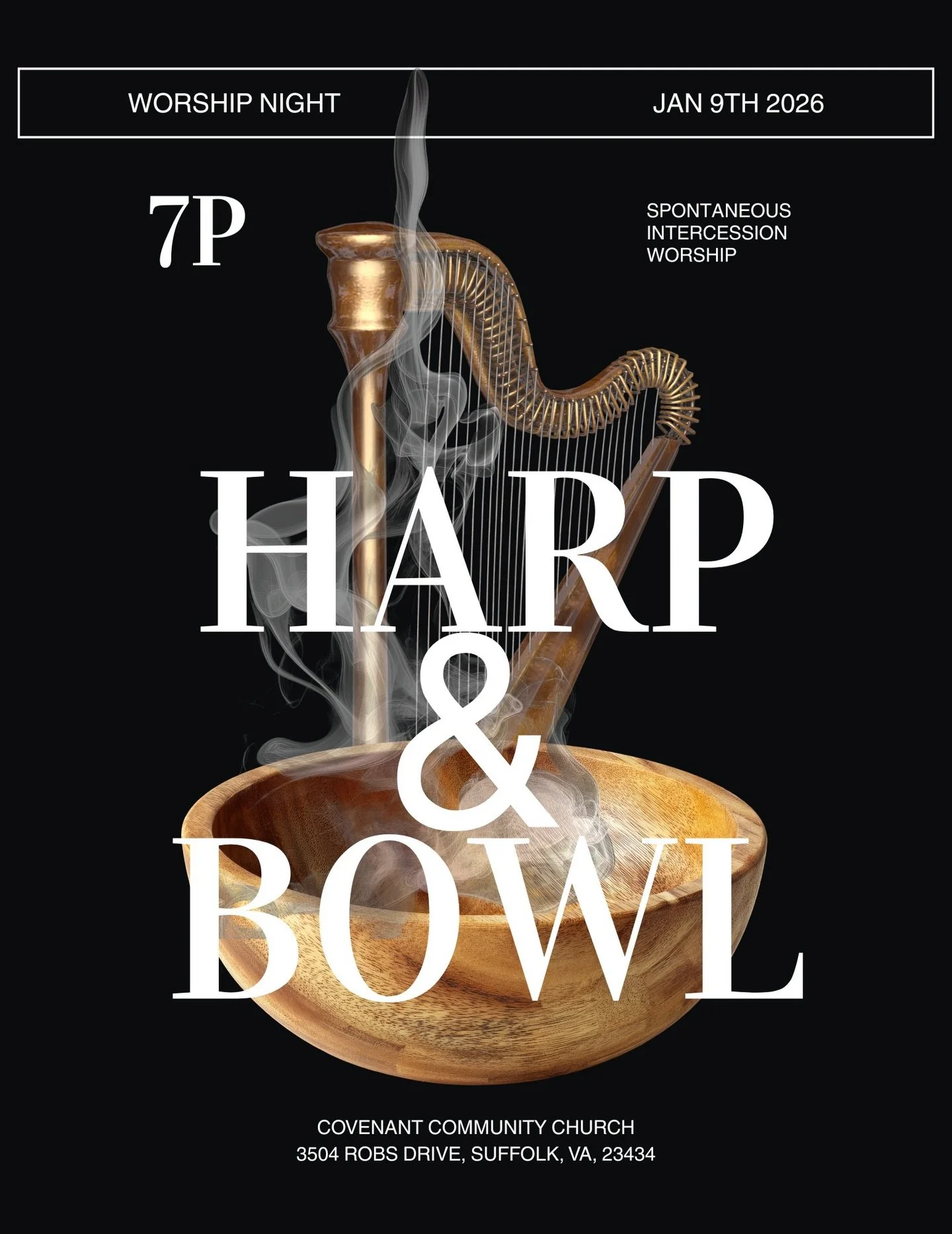 🚨 Living Room Worship Update 🚨
We will not be gathering on the first Wednesday of January.

✨ Join us instead on Friday, January 9th at 7:00 PM at Covenant Community Church for a powerful night of worship.

📍 3504 Robs Dr, Suffolk, VA 23434

We ca