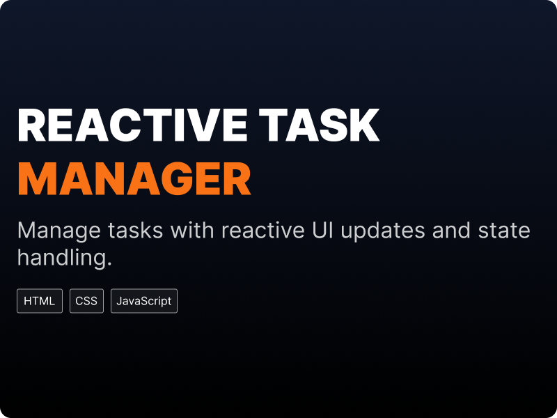 Reactive Task Manager