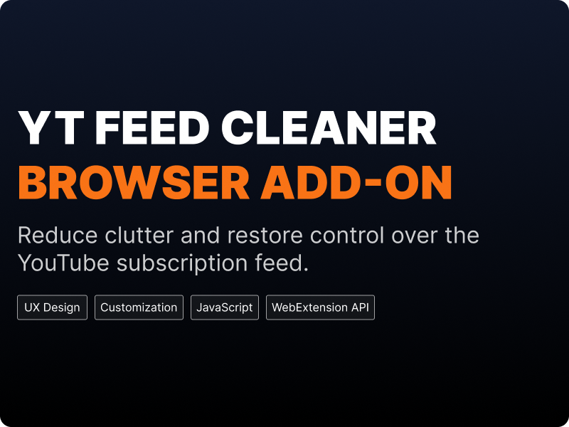 YouTube Subscription Feed Cleaner