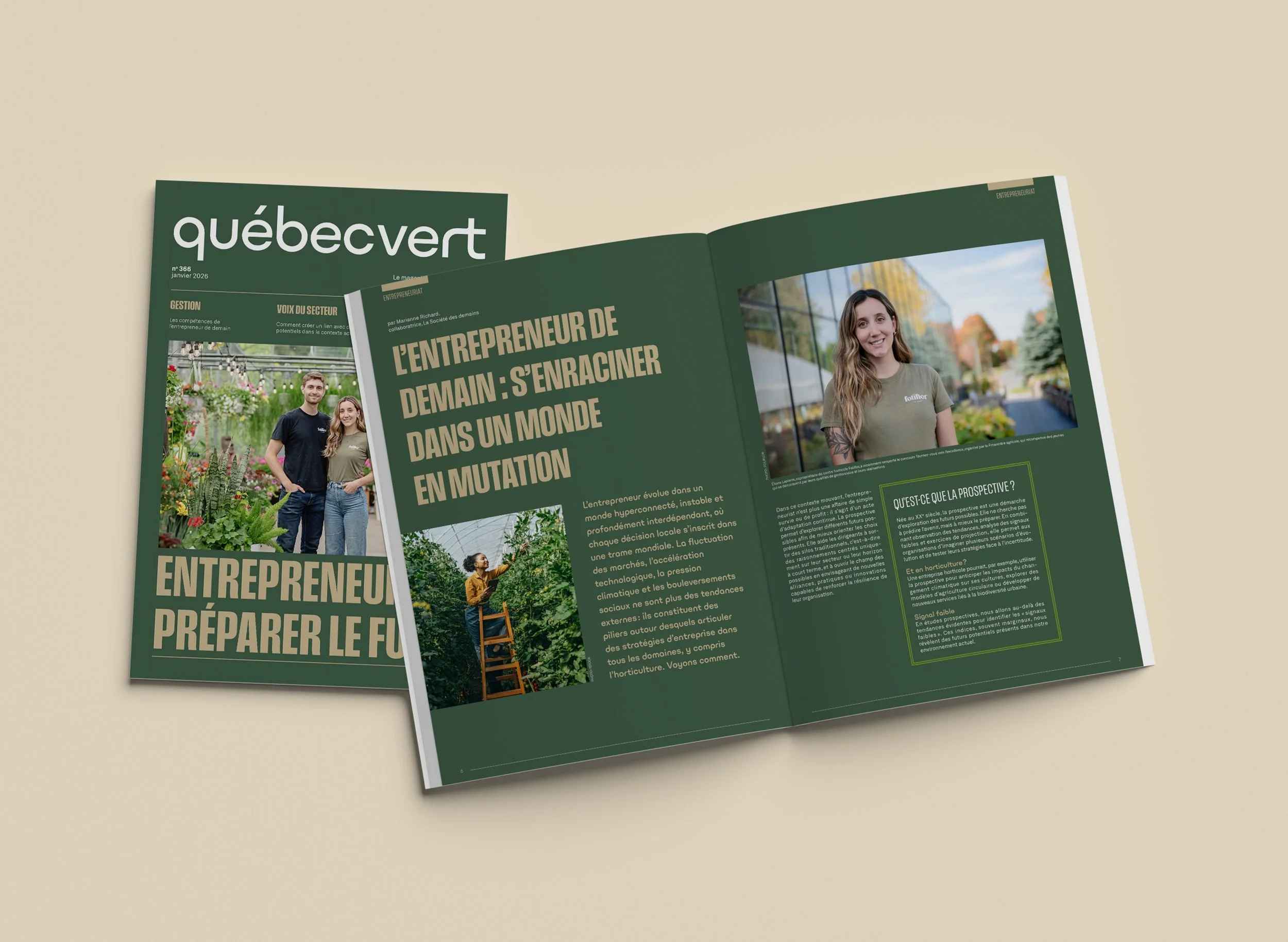 Magazine Québec Vert - Refonte graphique et Mise en page