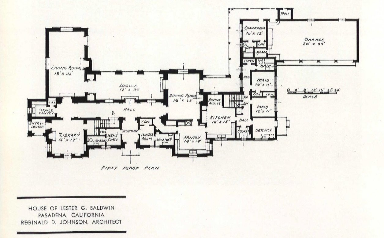 ⁠For Lester Baldwin⁠, architect Reginald Johnson would design ⁠one of his most refined Mediterranean Revival style villas. ⁠In planning the home, Johnson would utilize his trusty H-shaped floor plan to divide the home into separate spheres, with the 