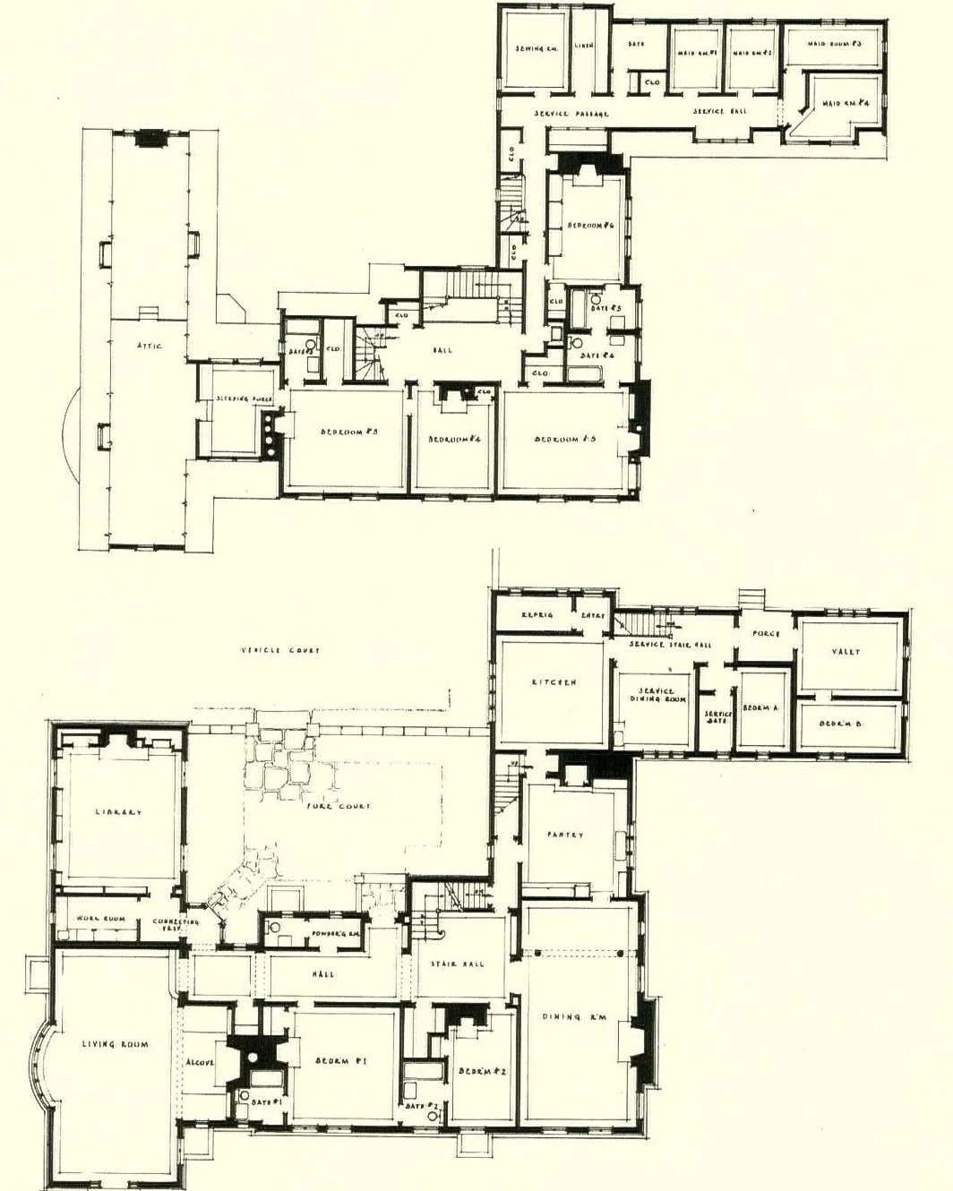 Happy Floor Plan Friday! Today we&rsquo;re taking a jaunt out to Long Island&rsquo;s hallowed North Shore and the estate of James Averell Clark designed by the firm of Peabody, Wilson, &amp; Brown⁠ in a C. F. A. Voysey-esque interpretation of theEngl