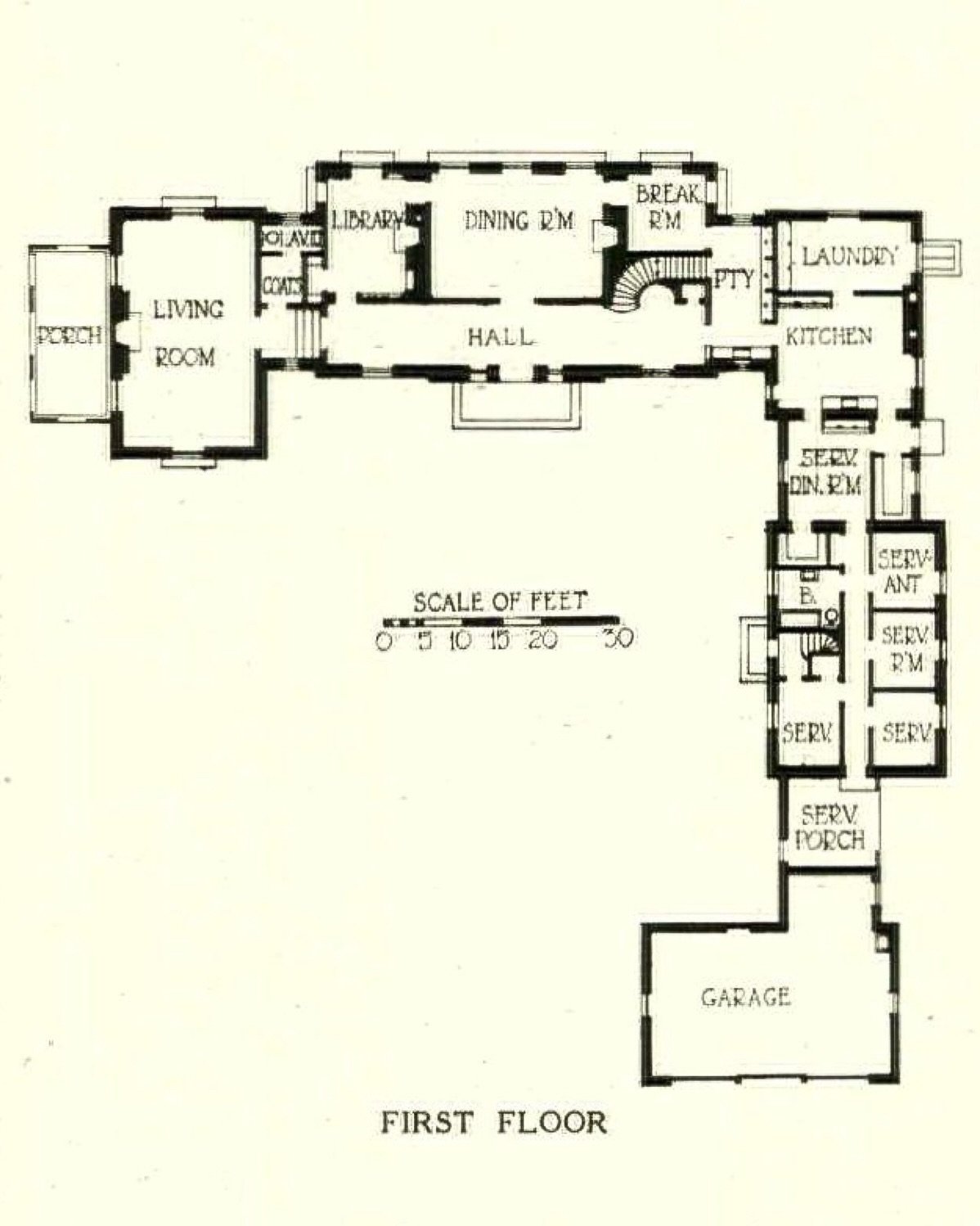 ⁠Happy Floor Plan Friday!⁠
⁠
Designed by noted Philadelphia architect Edmund B. Gilchrist⁠, the Residence of Mr. and Mrs. Charles Forman located in the Chicago suburb of Winnetka, Illinois⁠ reveals a deep French influence inspired by the homes of the
