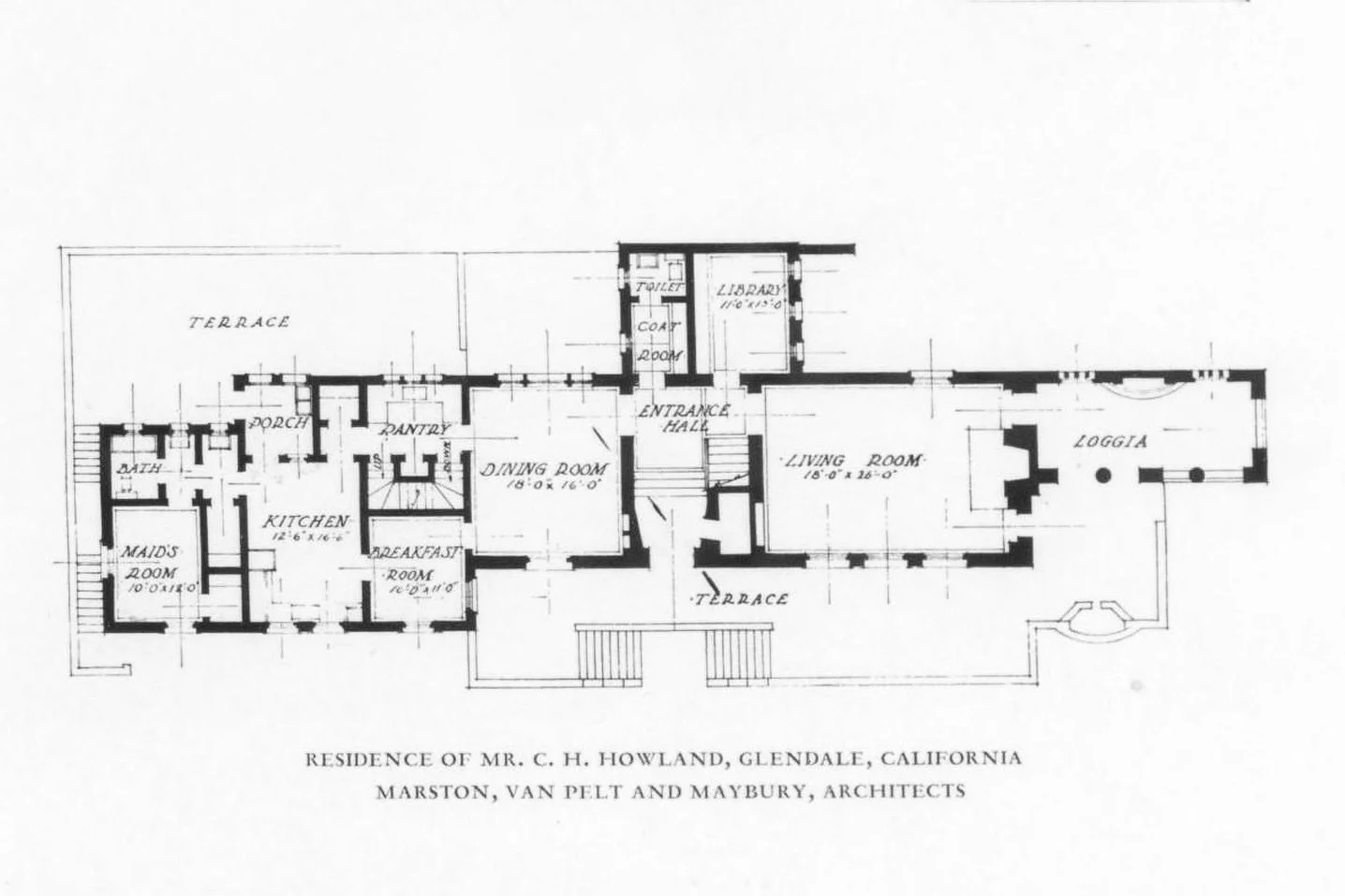 ⁠In the mid-1920s, Charles Howland and his second wife, Mary Smith Howland, would commission Marston, Van Pelt &amp; Maybury⁠ to design a new home for themselves in Glendale&rsquo;s Verdugo Woodlands neighborhood on a lot that boasted views across th