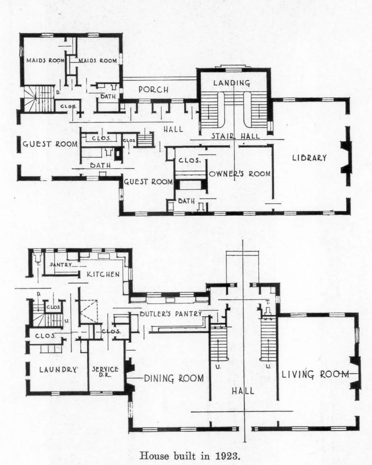 Happy Floor Plan Friday!⁠
⁠
⁠For Mr. and Mrs. Ferdinand R. Bain, Marston, Van Pelt &amp; Maybury⁠ would be tasked with designing a home to serve as the centerpiece of their 90 acre Rancho La Lomita, which was the largest Jersey cattle operation on th