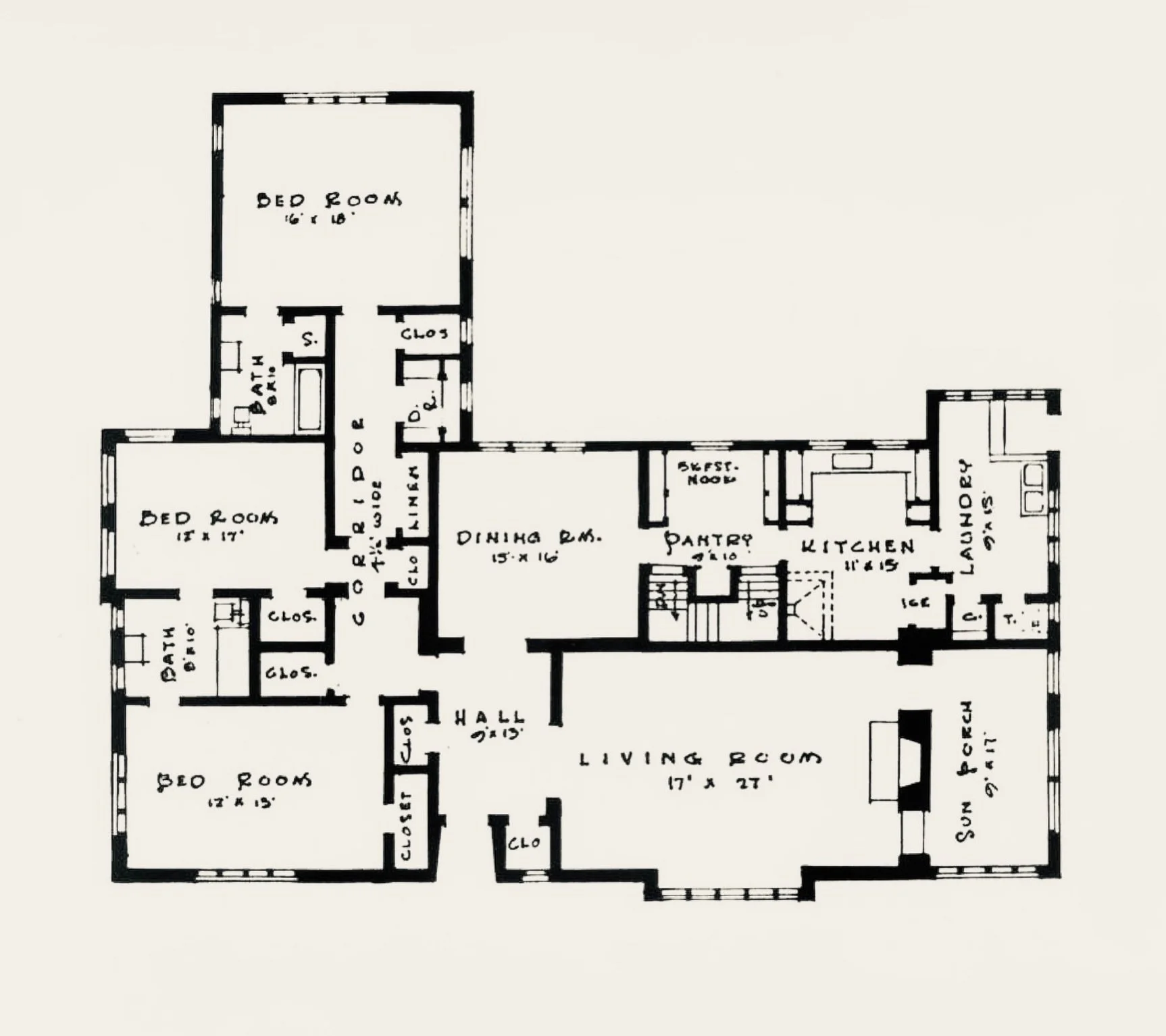 ⁠For Mr. and Mrs. P. A. Gillespie, the Marston, Van Pelt &amp; Maybury⁠ would design a French Norman Revival-influenced cottage with a striking resemblance to their earlier commission for interior designer George S. Hunt. Both homes have similar floo