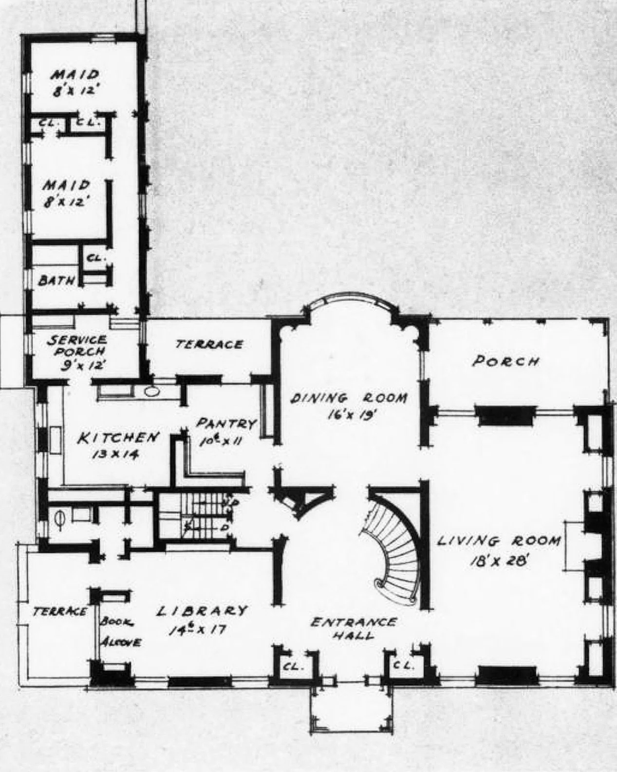 Happy Floor Plan Friday!⁠
⁠
⁠For Mr. and Mrs. Sidney Franklin⁠, Marston &amp; Maybury would design a Regency-inspired Colonial Revival style home on a prime lot located just south of Sunset Boulevard in Beverly Hills. The home&rsquo;s expansive brick