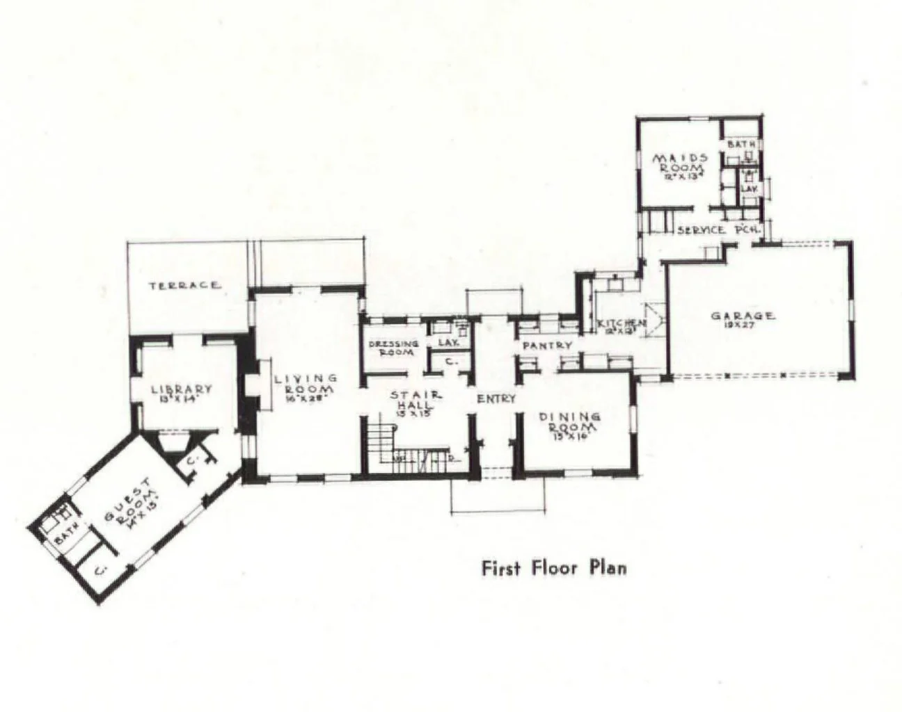 ⁠⁠Happy Floor Plan Friday!⁠
⁠
⁠Coinciding with his 1930 marriage to Neva Prisk, Charley Paddock would commission Pasadena&rsquo;s favorite architectural duo, Marston &amp; Maybury, to design a sprawling Spanish Colonial Revival home in the city&rsquo