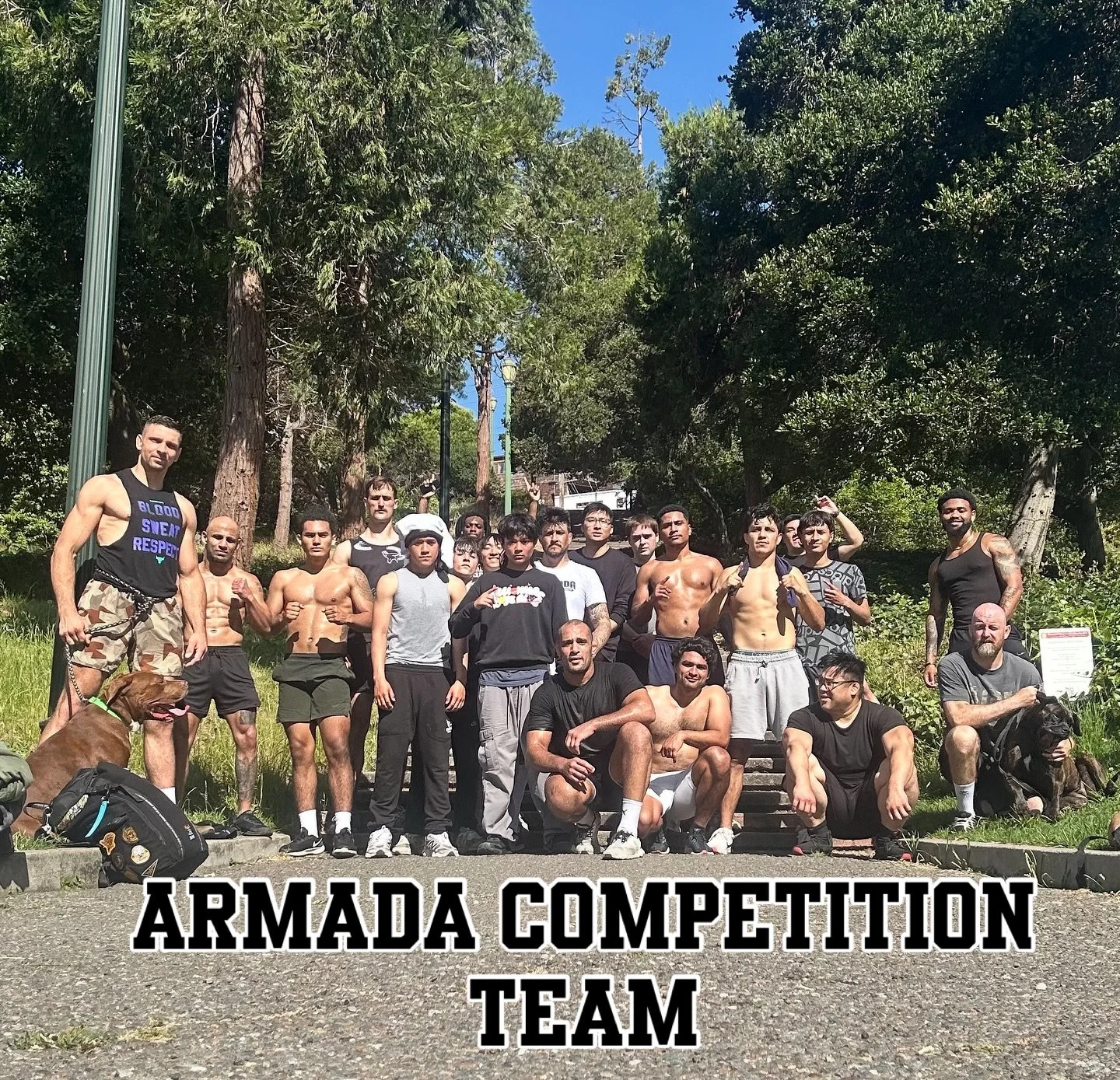 Another  conditioning session with @armadamma competition team. Outdoor training session @morcomrosegarden every Saturday 8am, open to all affiliated teams and friends . See you this Monday @armadamma dojo and don&rsquo;t forget to check out our new 