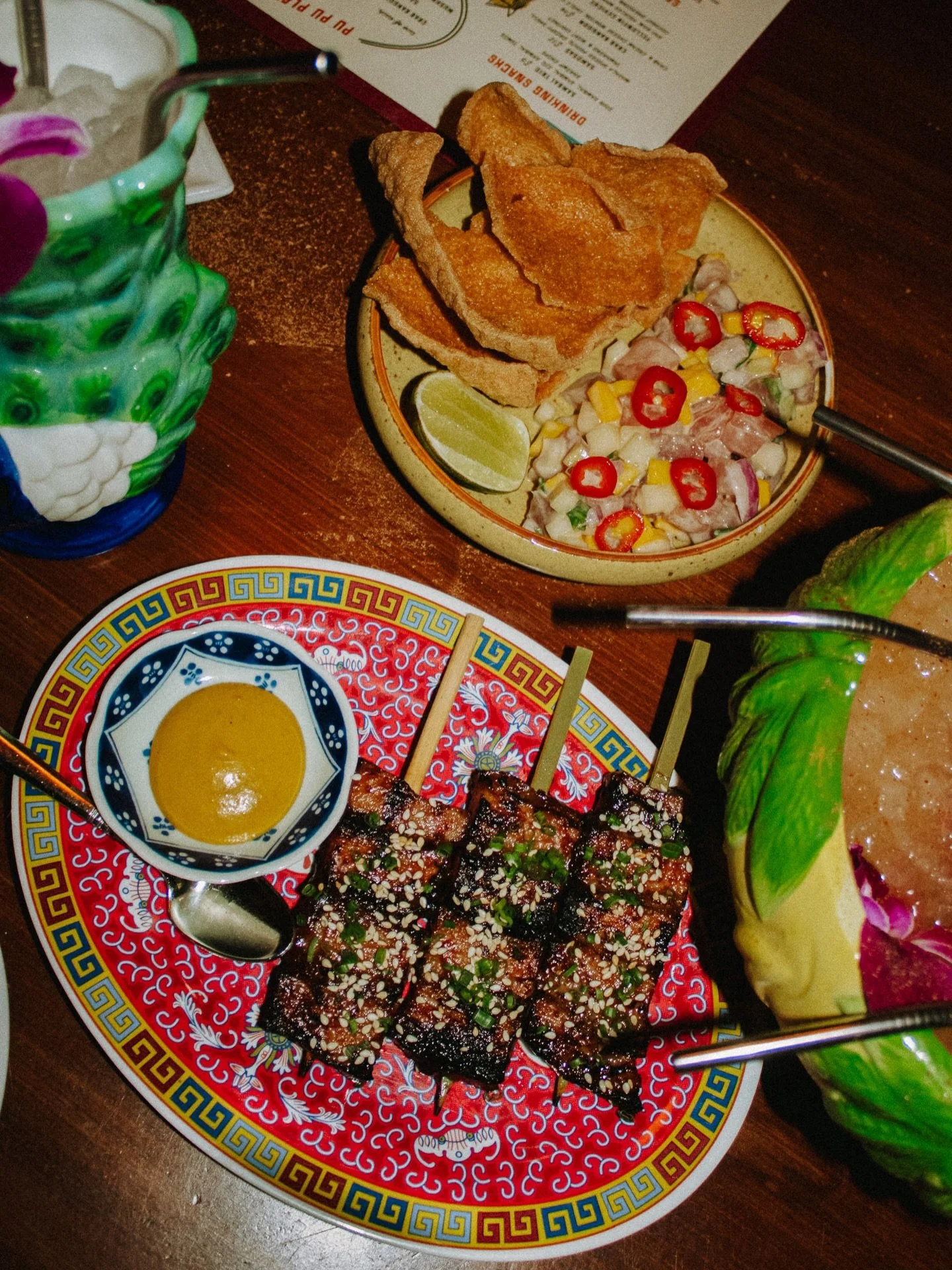 Skewers, fire horse punch, ceviche, what&rsquo;s not to love?